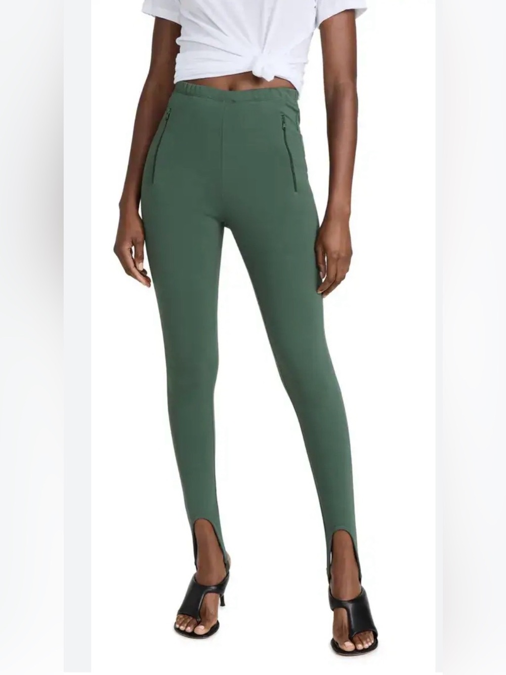 WARDROBE.NYC Aviator Green Stirrup Leggings XS